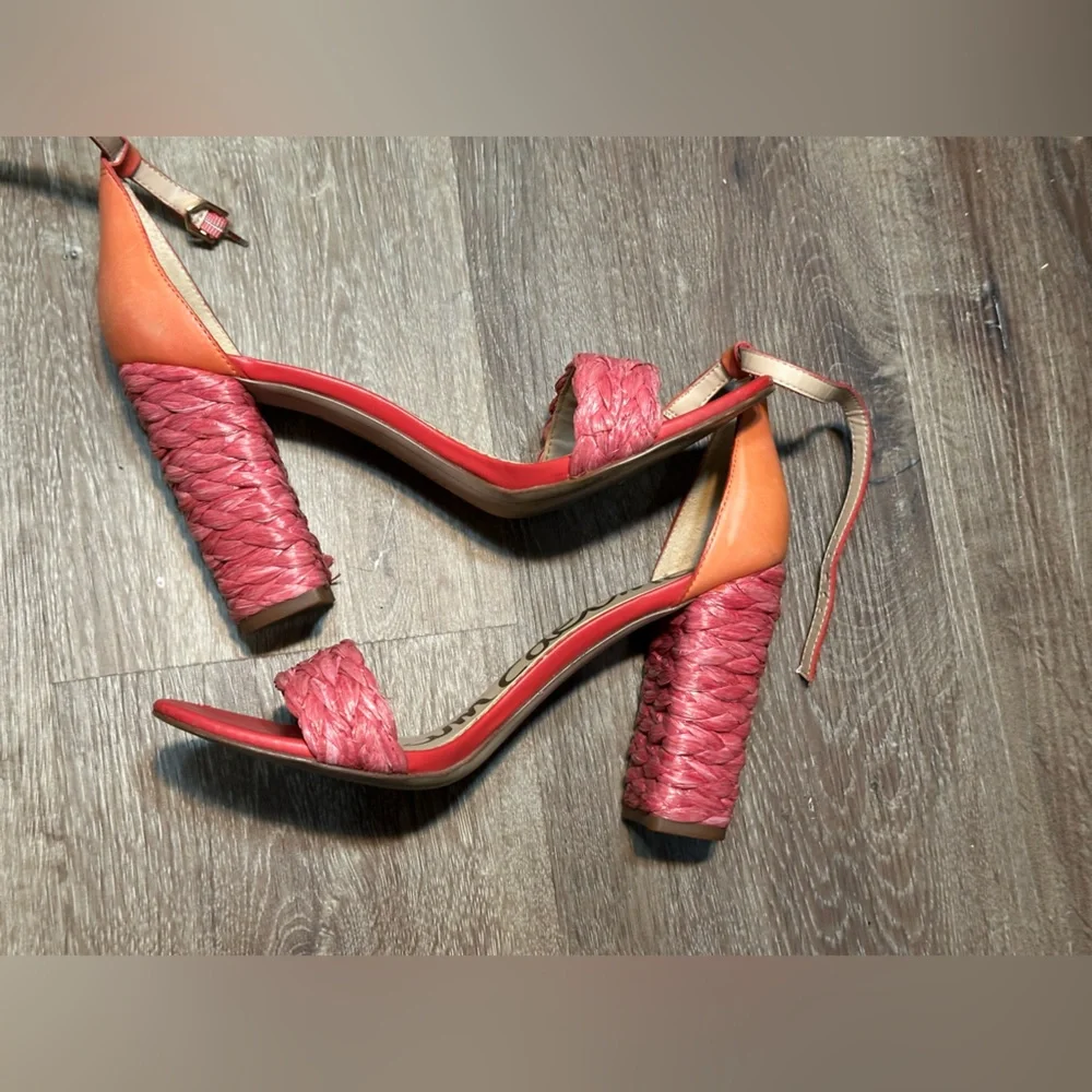 Sam Edelman Women's Yoana Raffia Leather Coral
Ankle-High Heel women size 9 - Picture 7 of 17
